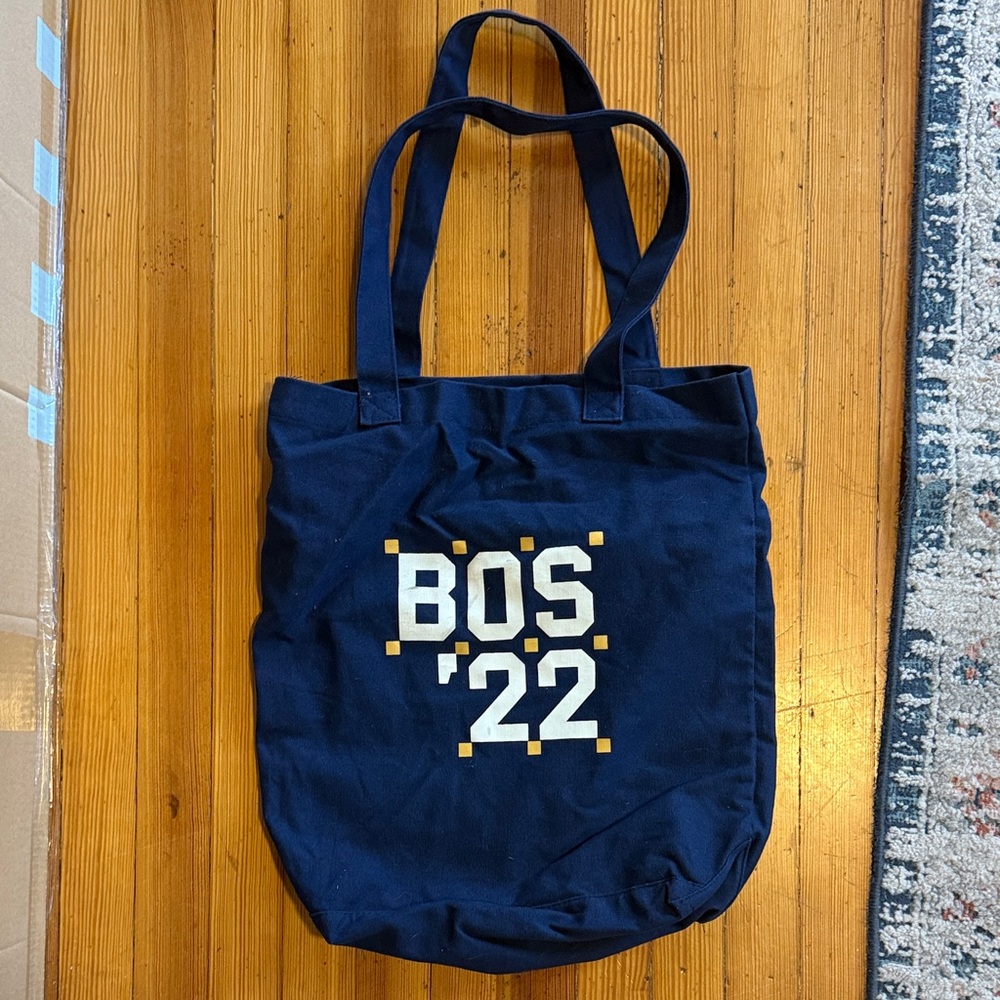 Tracksmith Navy BOS '22 Tote Bag